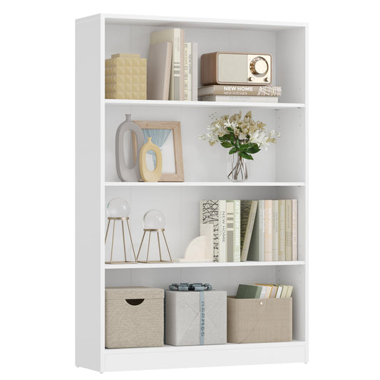 VASAGLE 6-Tier Bookshelf with Adjustable Shelves — Scandinavian Style, E1 Particleboard | 24x60x178.5cm | White
