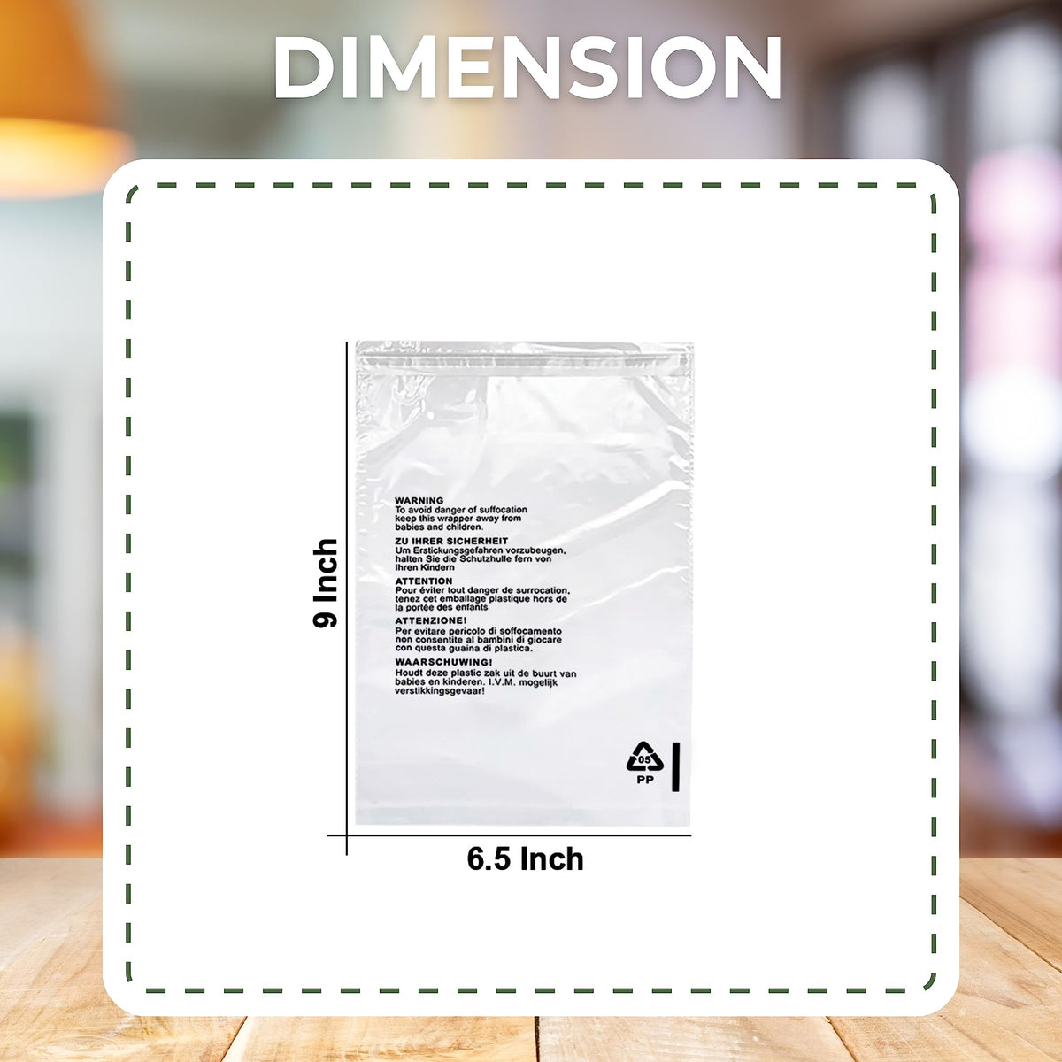 JeeJaan® 100 Pcs of Shirt Packaging Bags 12 x 16 in Clear Garment Bag 305 x 405 mm Polypropylene Bags