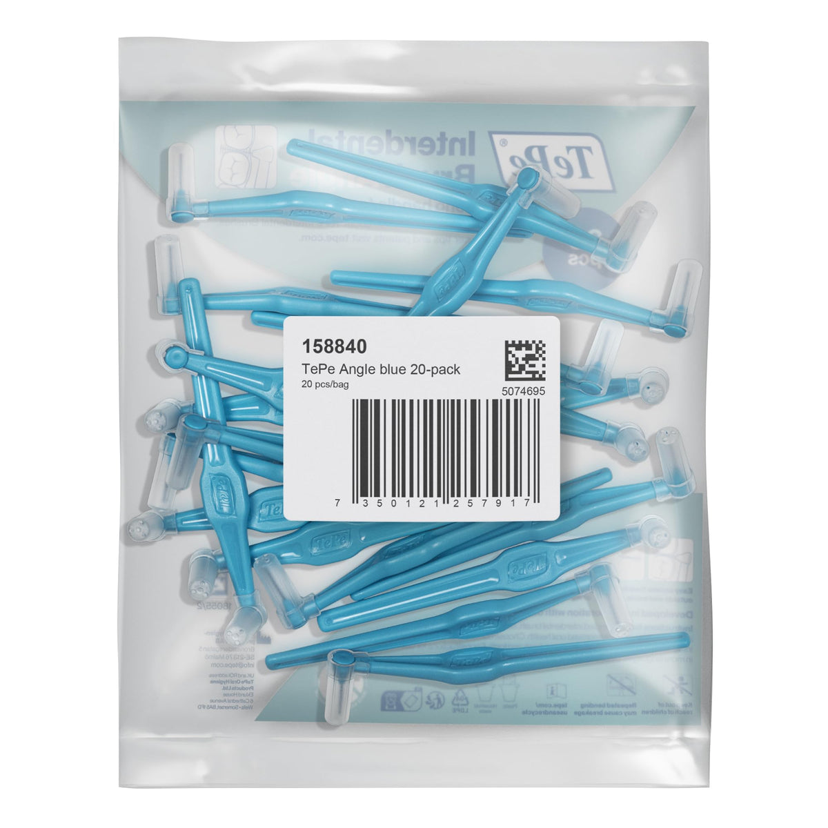 TePe Interdental Brush Angle, Pink, 0.4mm/ISO 0, 6pcs, Carton Pack