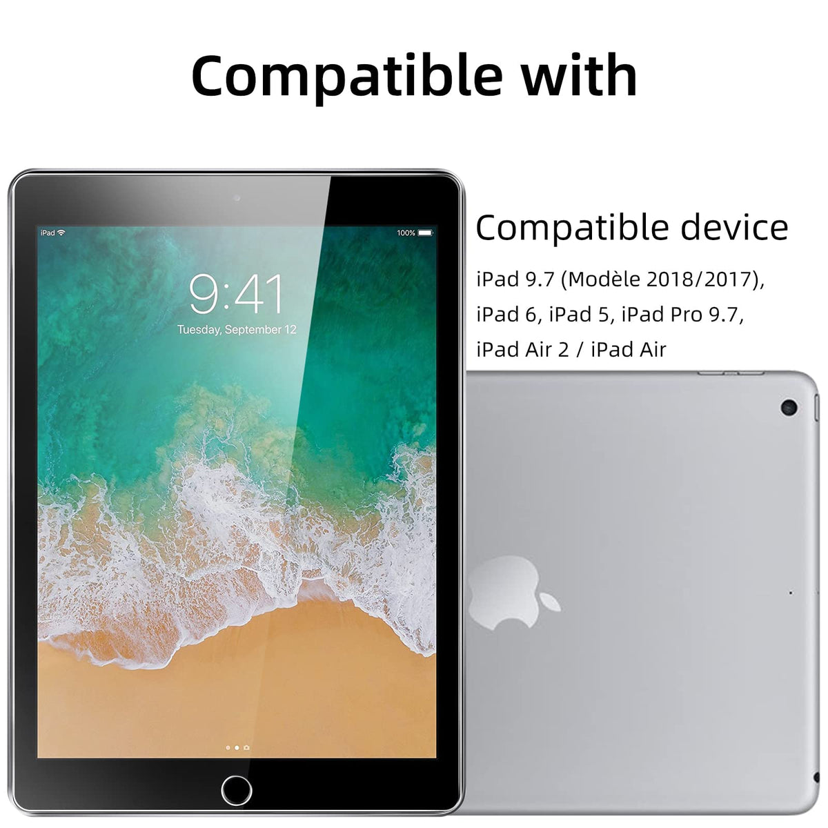 NEW'C for iPad Air 5/4, iPad Pro 11-inch Screen Protector Tempered Glass