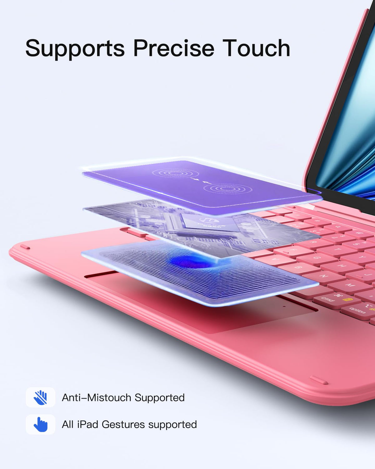 Inateck Keyboard Case with Tracked for iPad A16 11th Gen 11"/10th Gen 10.9"