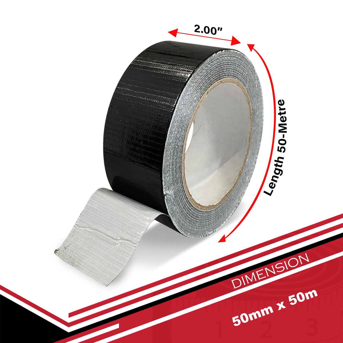 JeeJaan® 3 Rolls of Yellow Duct Tape 50mm x 50m Heavy Duty Waterproof Gaffa Tape for Electrical Plumbing Use Strong Adhesive Durable Ideal for Sealing Fixing and Wrapping Projects