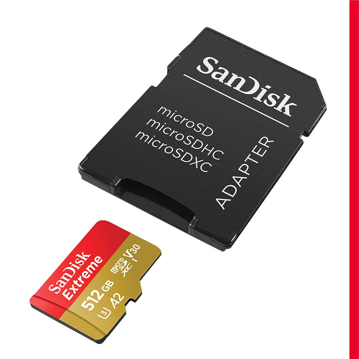 SANDISK Extreme microSD Card + Adapter 128GB, Up to 190MB/s Read Speeds