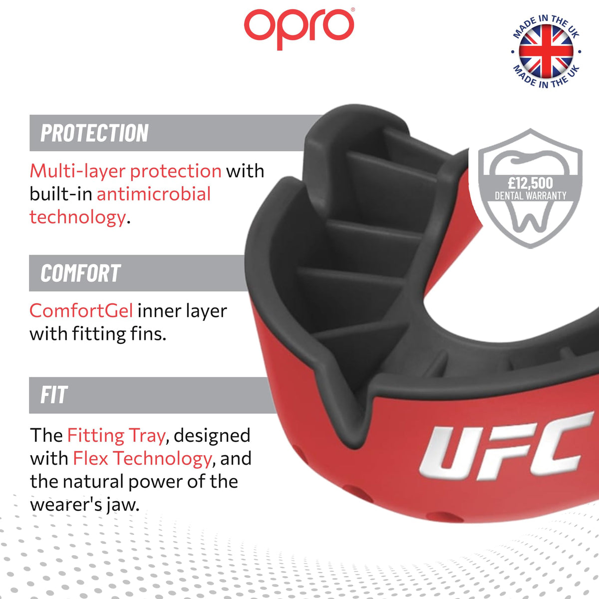 OPRO Silver Level Mouthguard Essential Fit – Gum Shield Adult and Kids – OPRO Mouth Guard Boxing and MMA, Easy Self-Fit Gum Shield Rugby and Hockey – Superior Protection with Dental Warranty