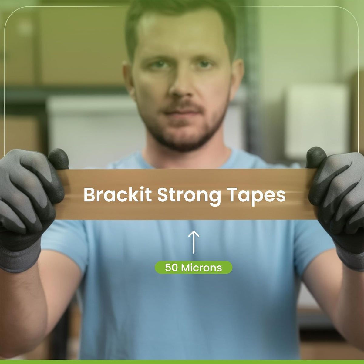 brackit Packing Tape Brown 48mm x 66m, Bulk Pack of 6 Rolls