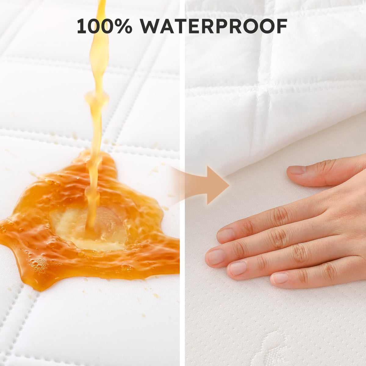 Yoofoss Waterproof Mattress Cover - Fitted Crib Mattress Protector - Hypoallergenic Baby Bed Sheet (60 X 120CM)
