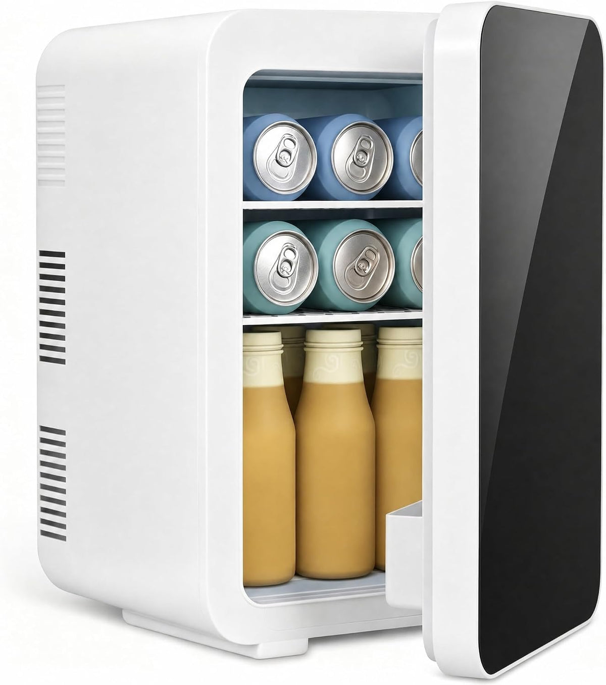 ARTETHYS Mini Fridge for Bedrooms, 10L Small Portable Car Fridges