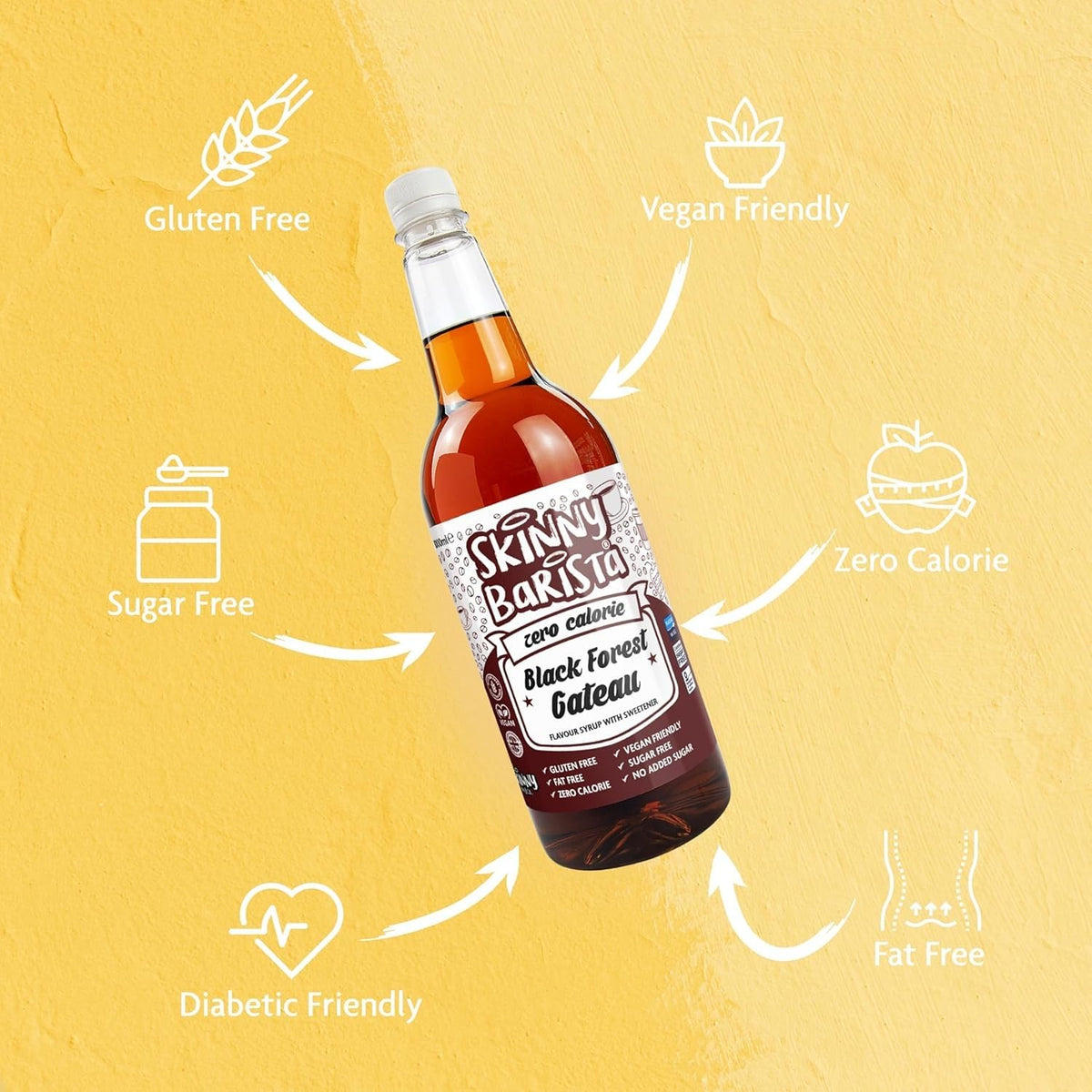 Skinny Food Co Butterscotch Syrup Zero Calorie 1L - Sugar Free Coffee Syrup