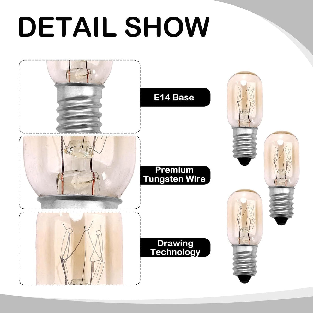 Goerpn 15W E14 Salt Lamp Bulbs, Small Screw Scentsy Light Bulb