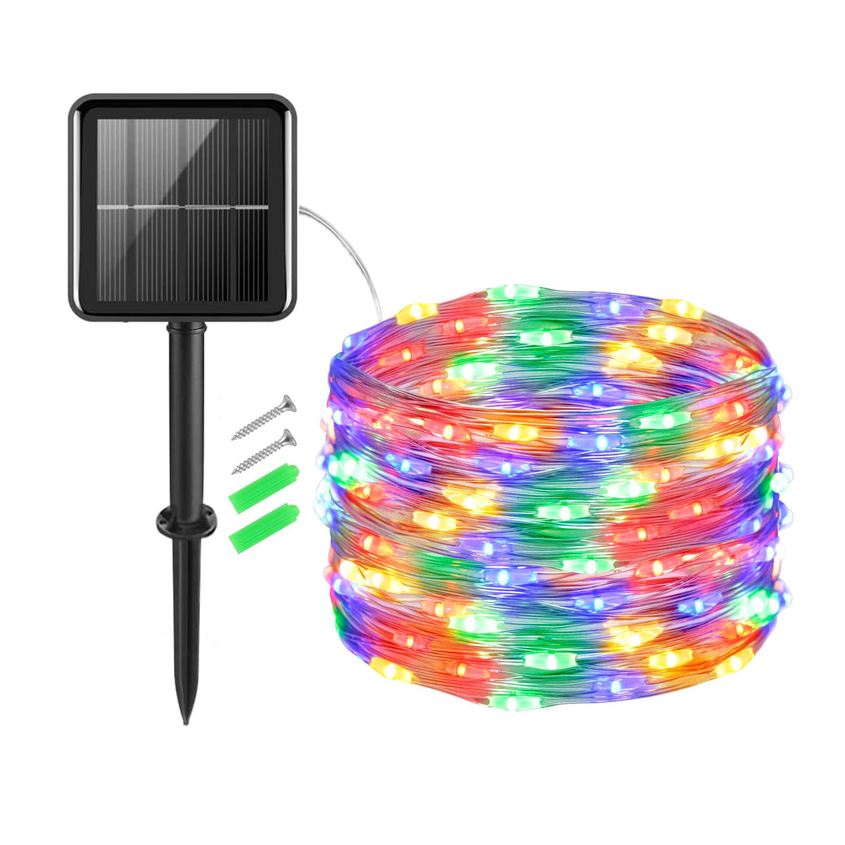 Gcstnn Garden Solar Lights Outdoor, 5M 50 LED Solar Fairy Lights, Copper Wire 8 Modes Waterproof String Lights for Yard, Christmas Tree, Bedroom, Gate, Indoor/Outside Decorations(Orange)