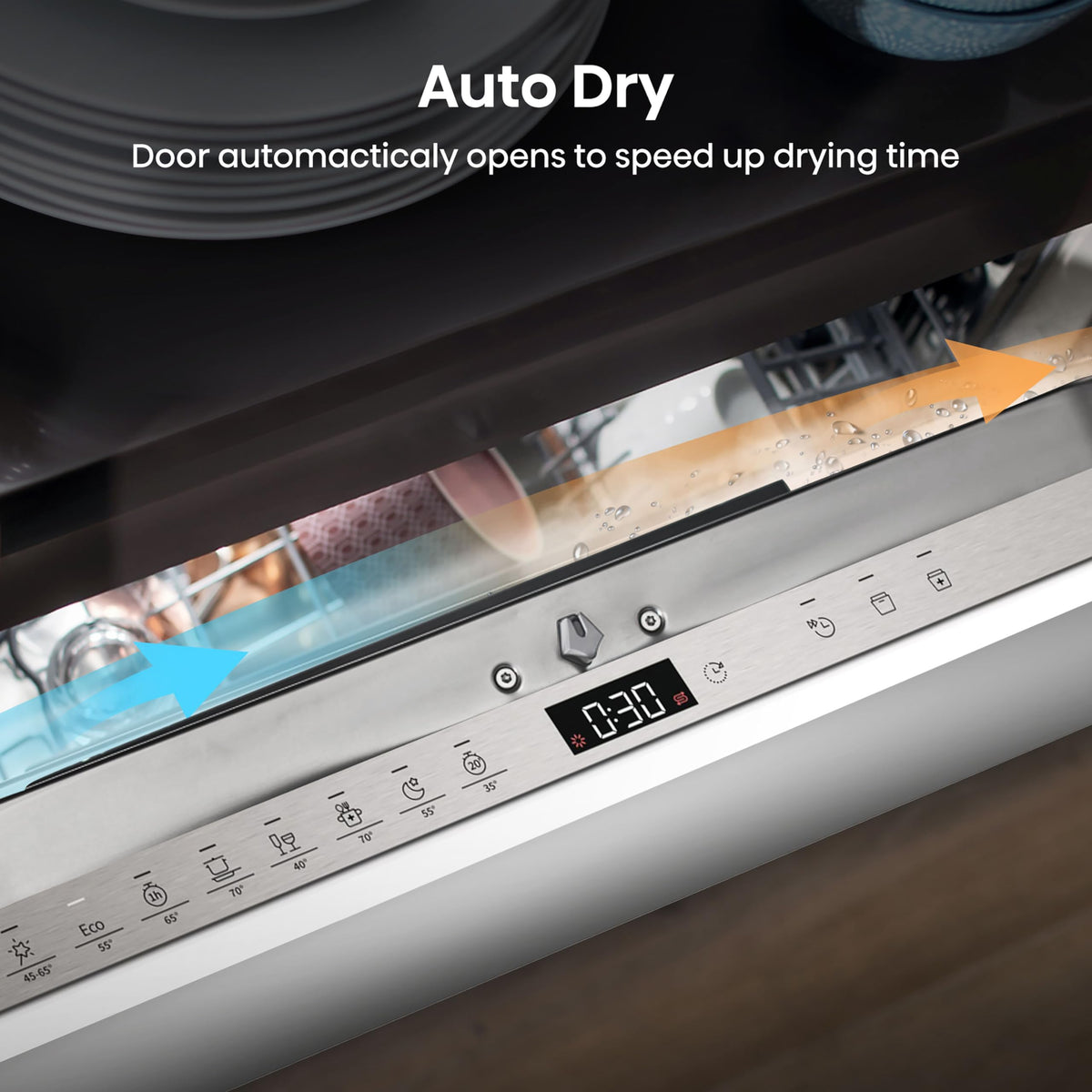 Hisense Fully Integrated Standard Dishwasher - Silver with Fixed Door Fixing Kit HV623D15UK - D Rated