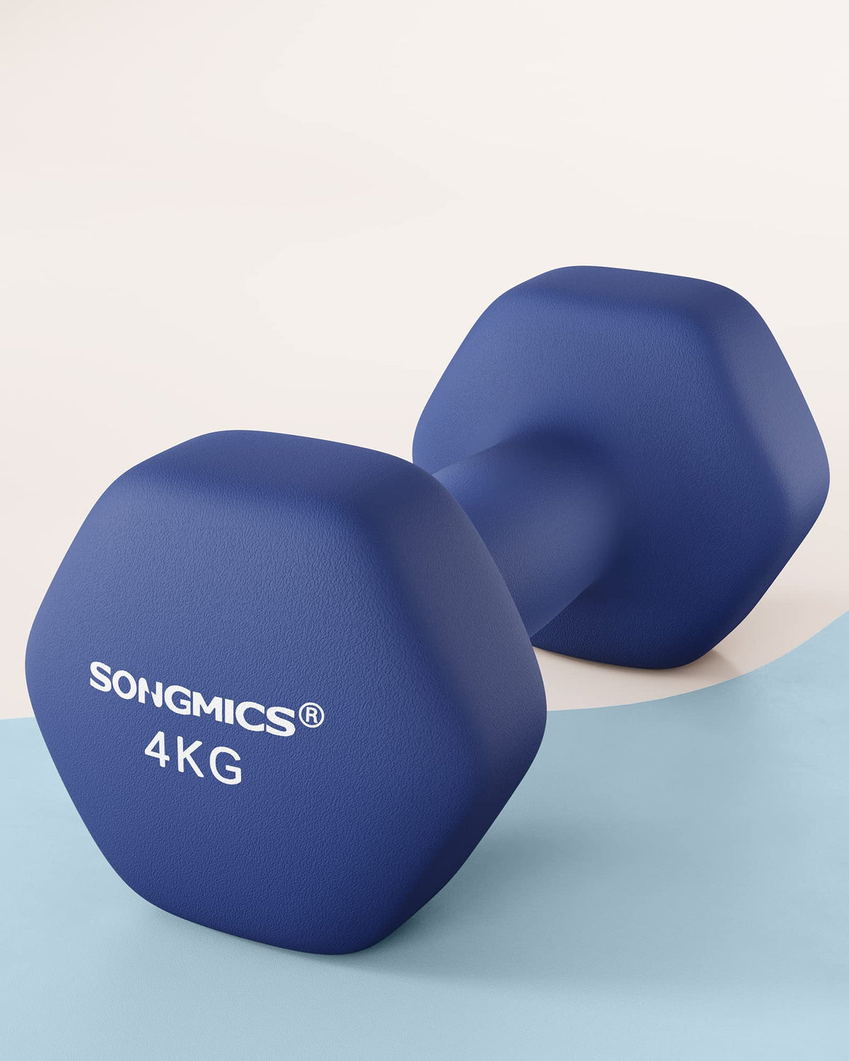 SONGMICS Set of 2 Hex Dumbbells with Neoprene Coating for Strength Training, Fitness, Home Workout