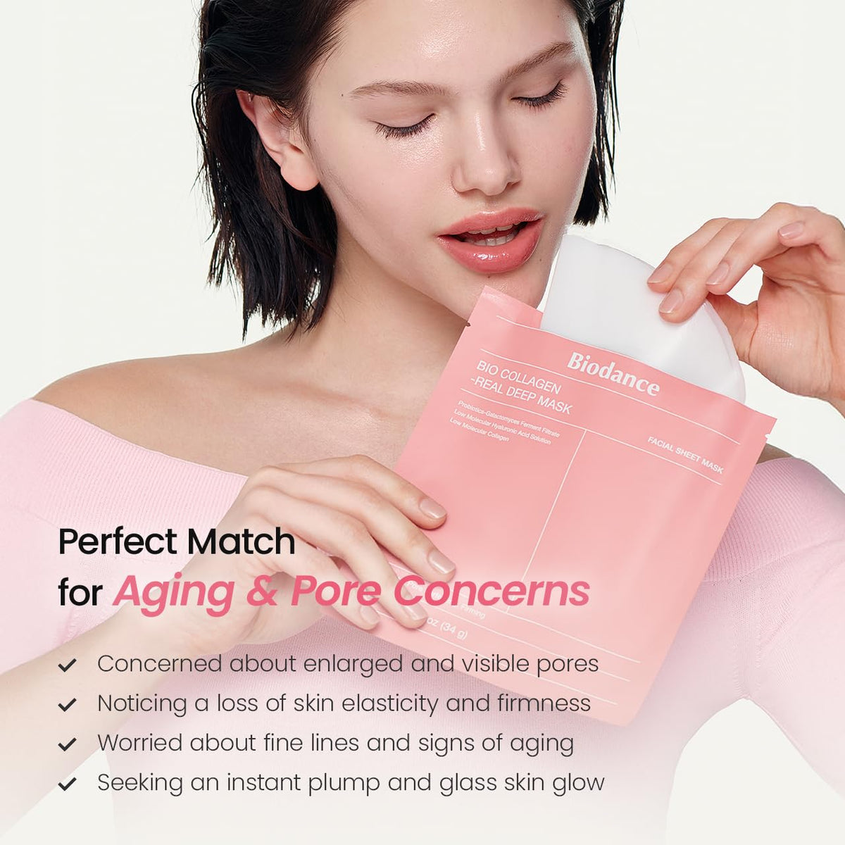 BIODANCE Bio-Collagen Hydrogel Overnight Face Mask. 4 PCs