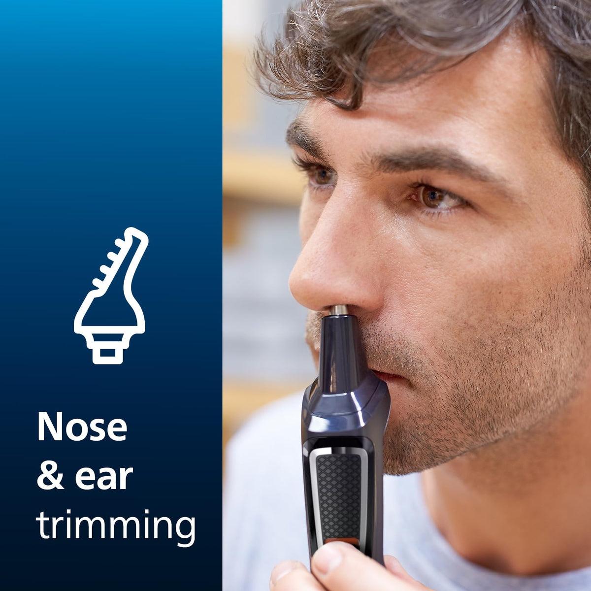 Philips Multigroom 3000 Series All-in-One 7-Piece Trimmer - Shaver and Clipper for Beard and Hair, Self-Sharpening Skin-Friendly Blades, 10 Length Settings, Model MG3930/15