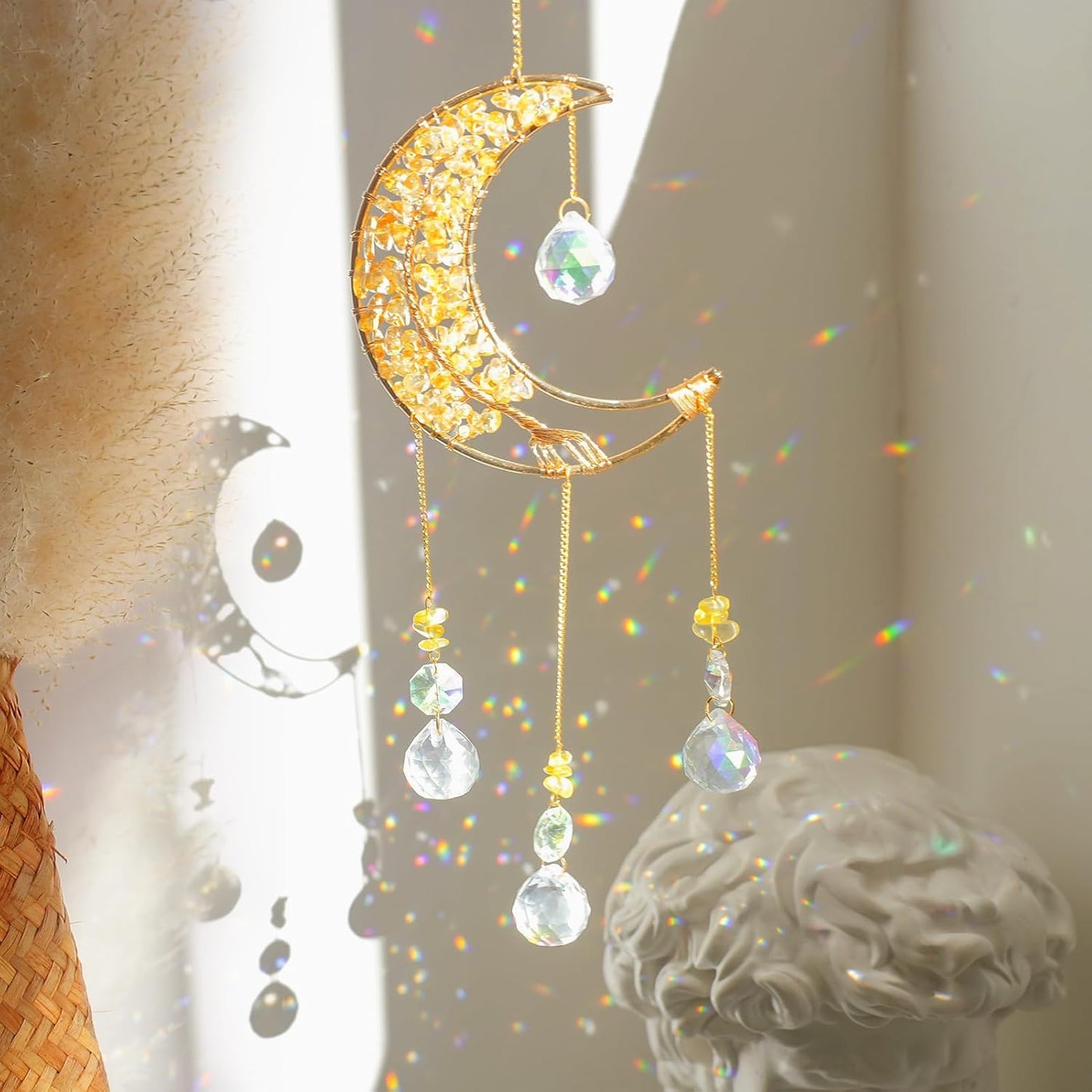 240PCS DIY Sun Catchers Making Kits for Adults, Crystal Suncatchers Kit with Colourful Prism Pearl Rainbow Maker for Windows, Hanging, Indoor, Outdoor, Garden Decor (Silver)