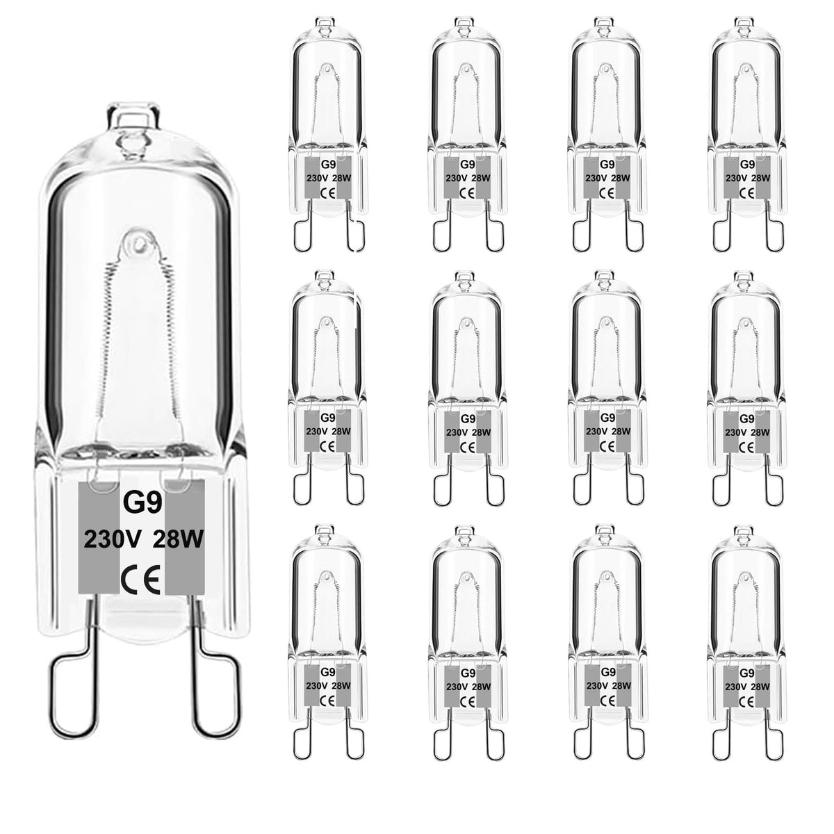 G9 Halogen Bulbs 33W, G9 Halogen Light Bulbs Warm White 2700K, Capsule Bulb Dimmable 230V for Ceiling Lights, Crystal Lamps, Chandeliers，Ovens, Microwave, Non Flicker,6 Pack