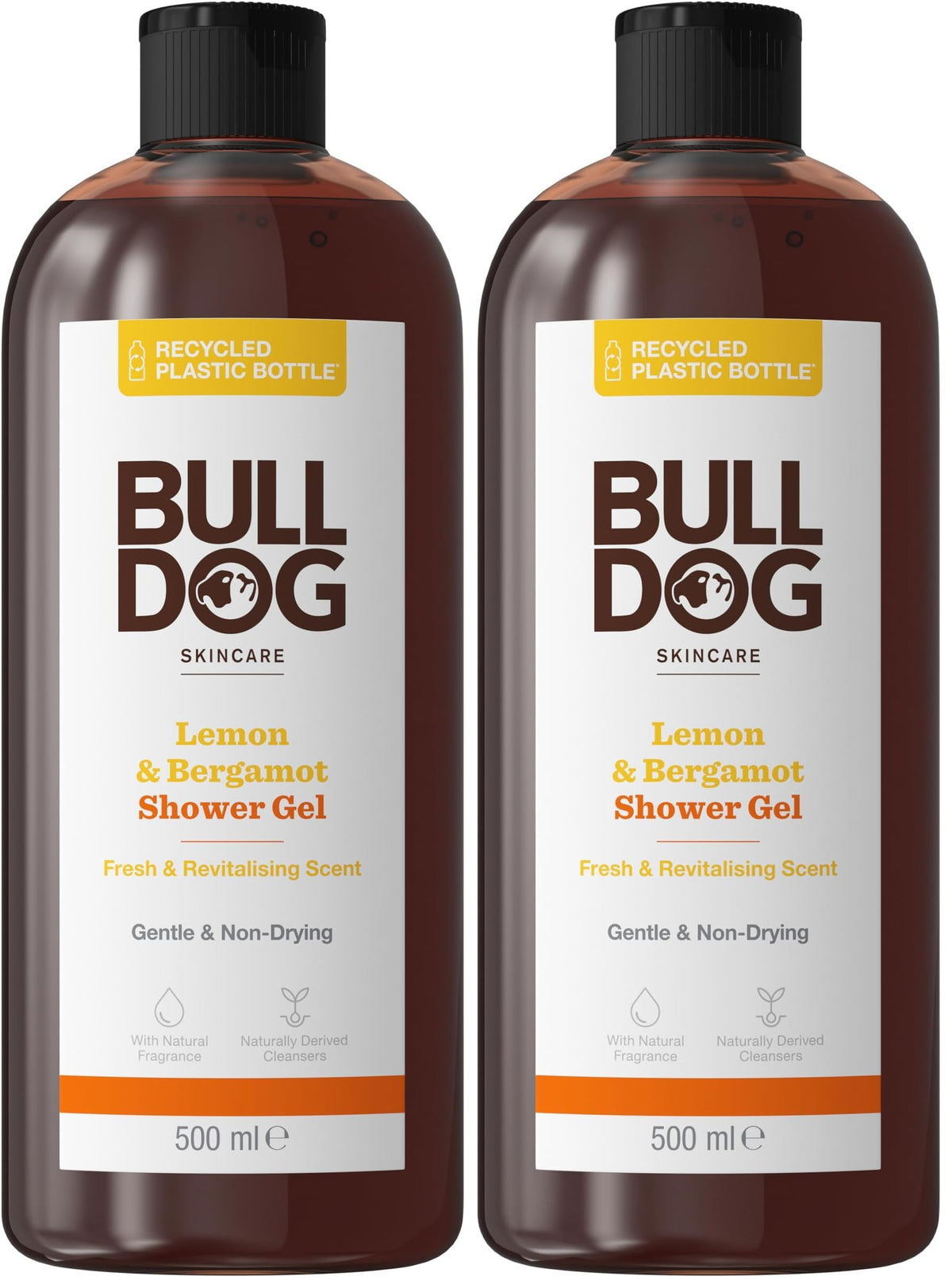 BULLDOG SKINCARE Lemon & Bergamot Shower Gel for Men, 500ml