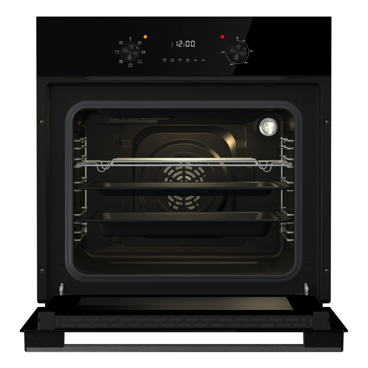 Hisense BI62020ABGUK - Built-in 60L Electric Single Oven - Black - 530x595x595 mm (DxWxH) - A Rated, Extra Large