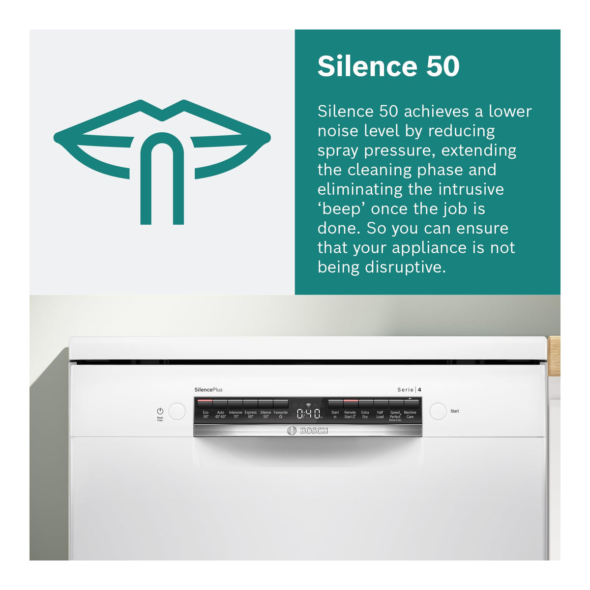 Bosch Series 2 SMS26AW08G Freestanding Dishwasher, 60cm, White