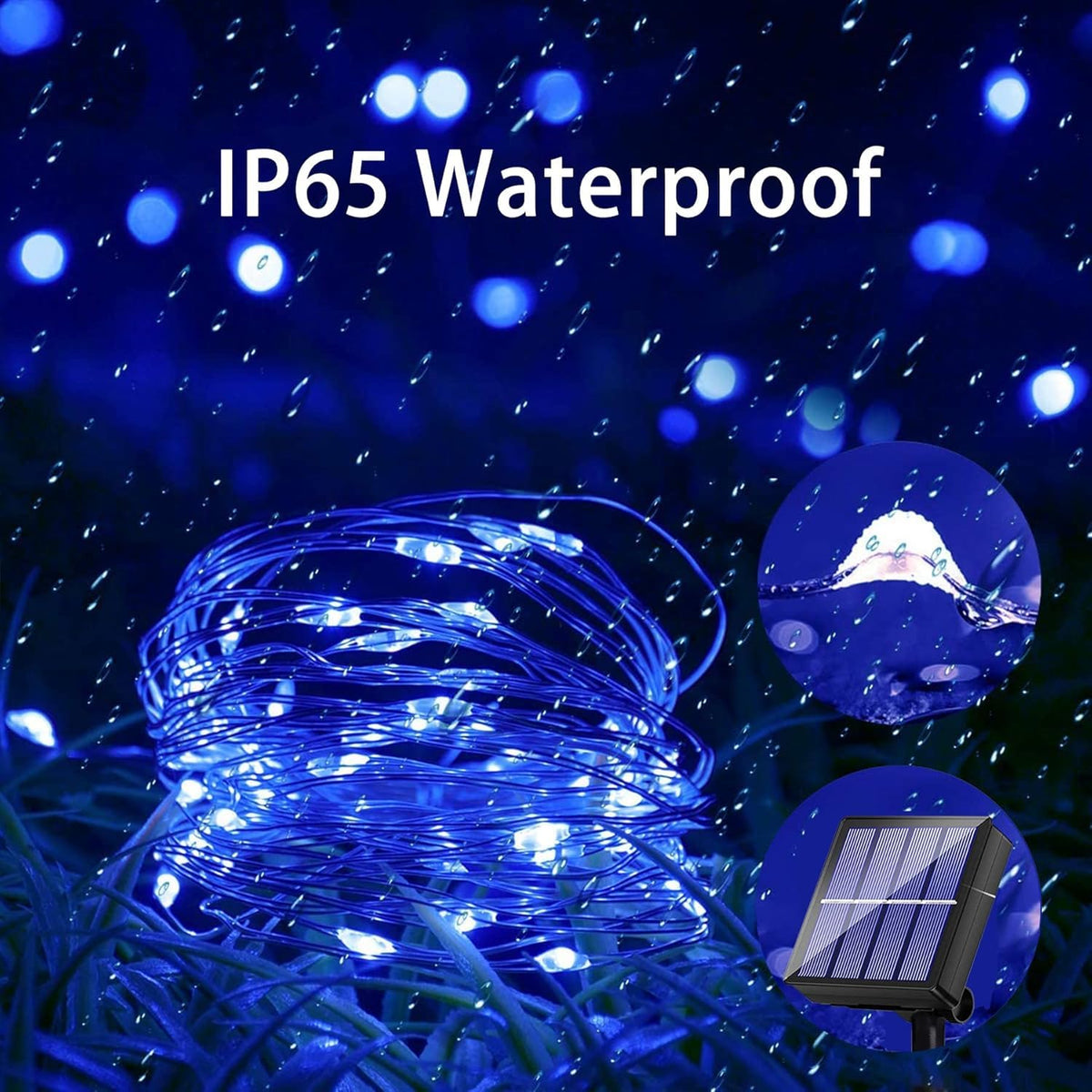 Lezonic 2Pack Solar String Lights Waterproof,12M/40Ft 120LED Garden Lights
