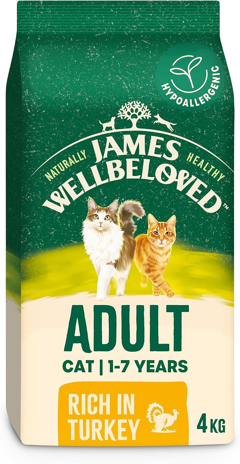 James Wellbeloved Hypoallergenic Dry Cat Food for Adult Cats Turkey 4 kg
