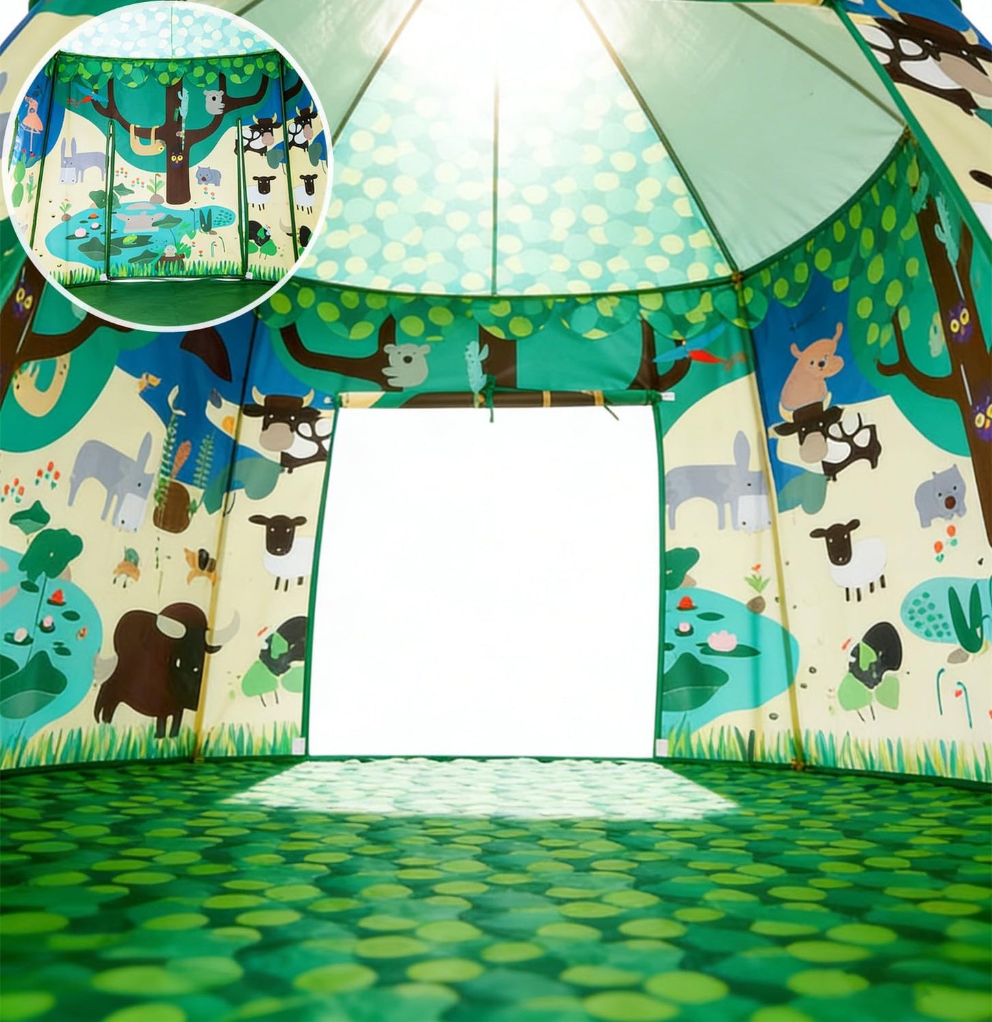 Kids Play Tent, Pop Up Tent for Kids for Indoor and Outdoor Fun, Toy for Girls, Playhouse, Unique Yurt Design