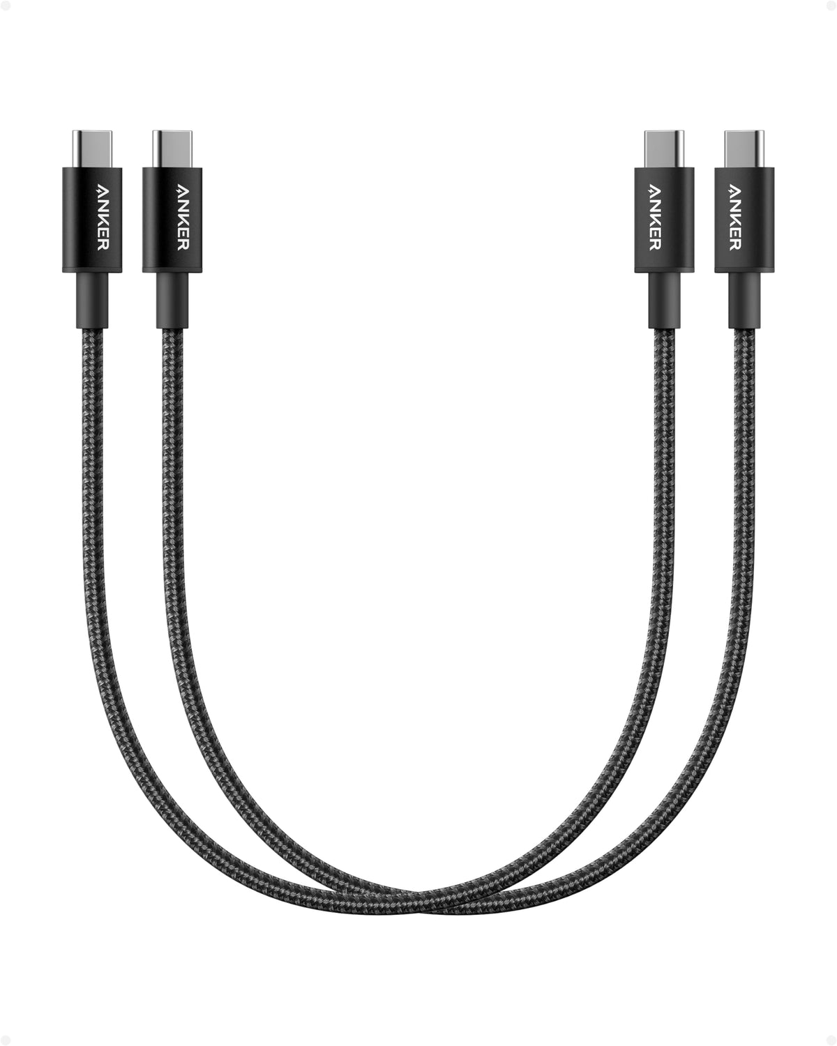 Anker USB C to USB C Charger Cable, 60W (3A) New Nylon (6 ft/1.8m, 2-Pack)