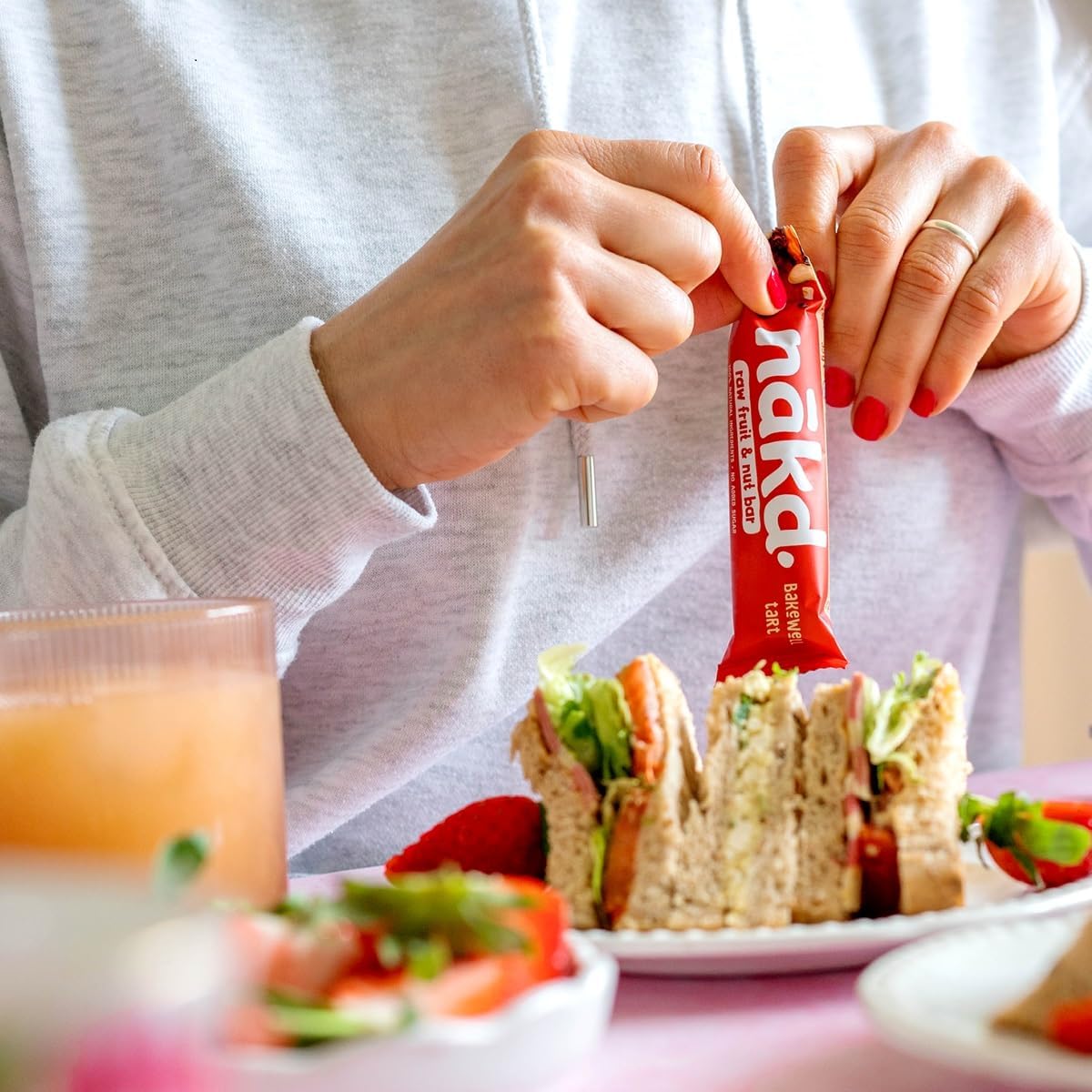 Nakd Bakewell Tart Natural Fruit & Nut Bars - Vegan - Gluten Free - Healthy Snack, 35 g (Pack of 18)