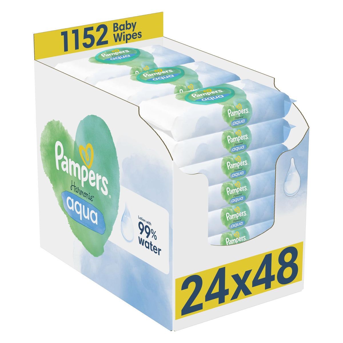 Pampers 99% Water Baby Wipes, 720 Count