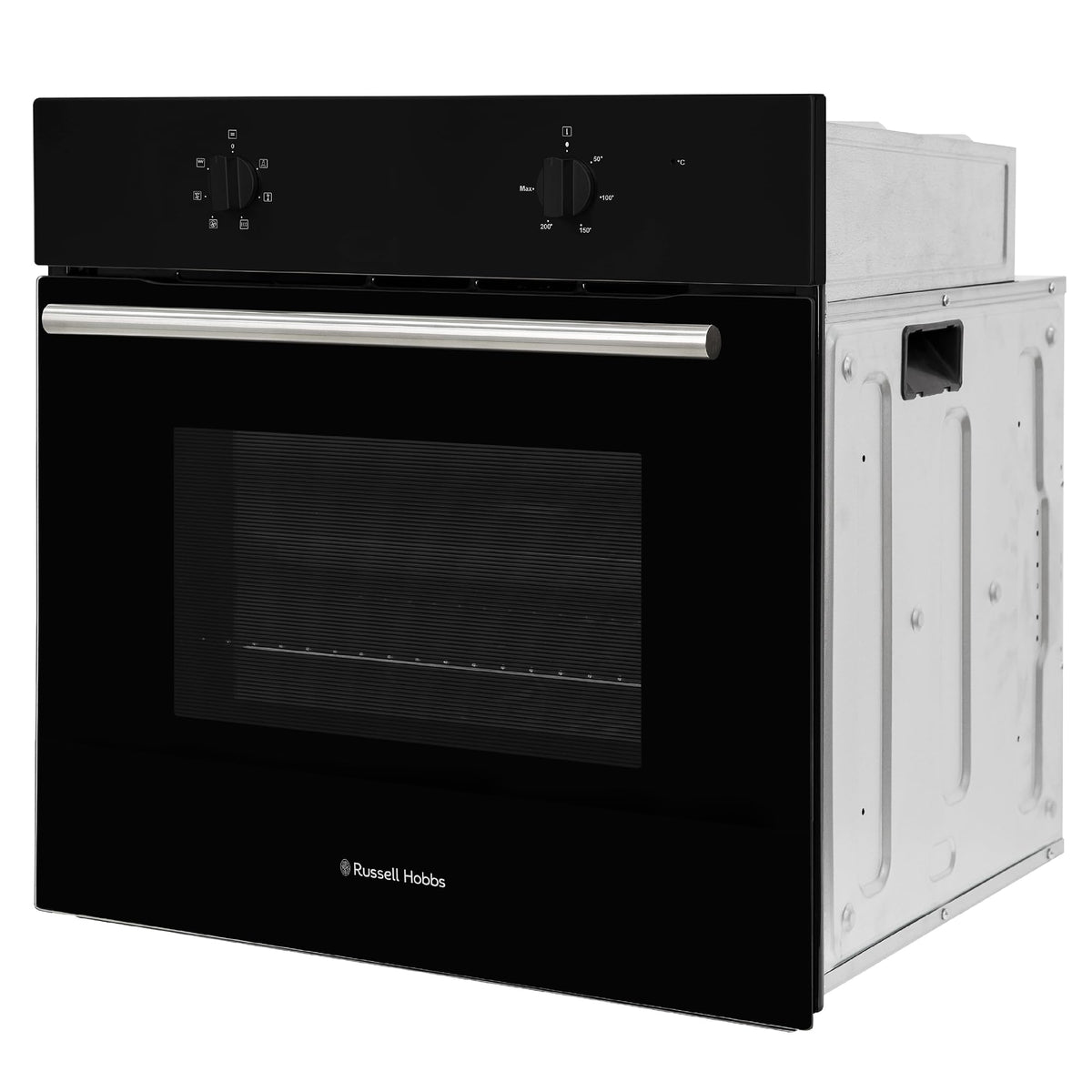 Russell Hobbs 70L, 60cm Wide, Single Electric Built-in Fan Oven and Grill in Stainless Steel, 6 Oven Functions, RHFEO7004SS