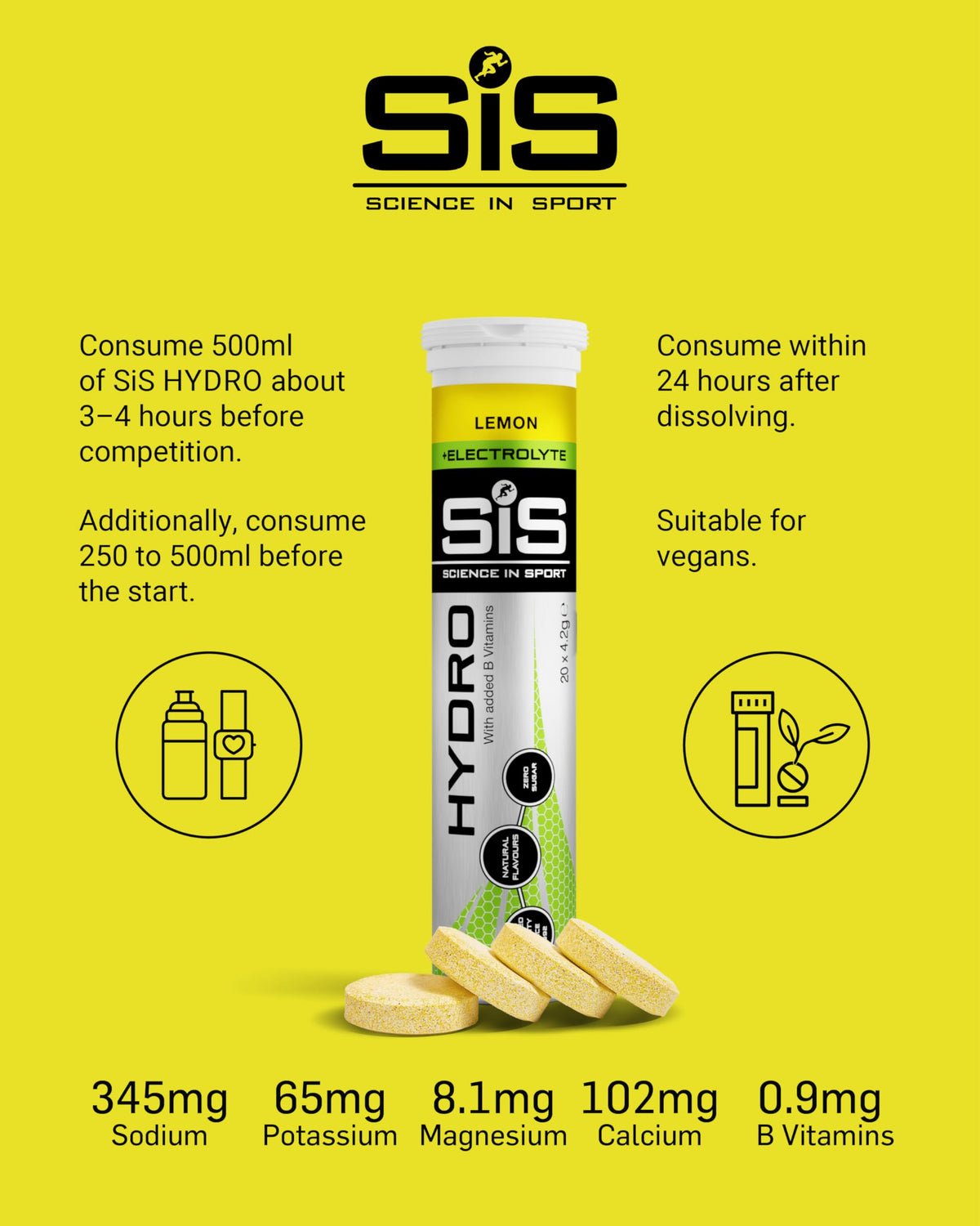 Science in Sport Hydro Electrolyte Tablets, Berry, 20 Tablets