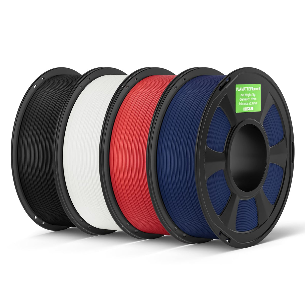 DEEPLEE Matte PLA Filament 1.75mm Matte Black 1kg(Plastic Spool)