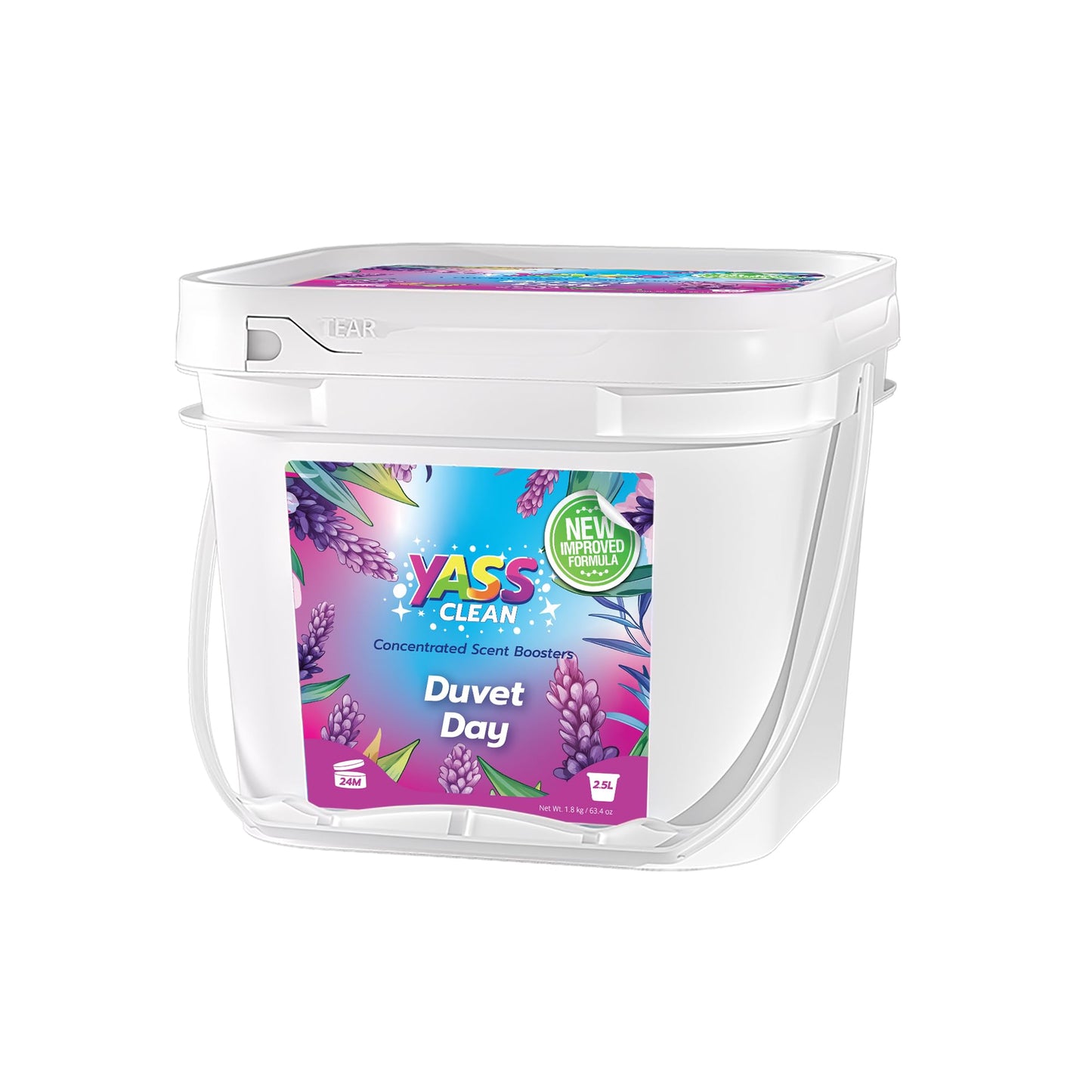 Yass Clean 2 in 1 Laundry Scent Boosters 1800g, New Upgrade In-Wash Scented Perfume Beads with Four Patented Technologies, Long-Lasting Freshness, Keeps Laundry Fresh, Cherry Blossom Fragrance
