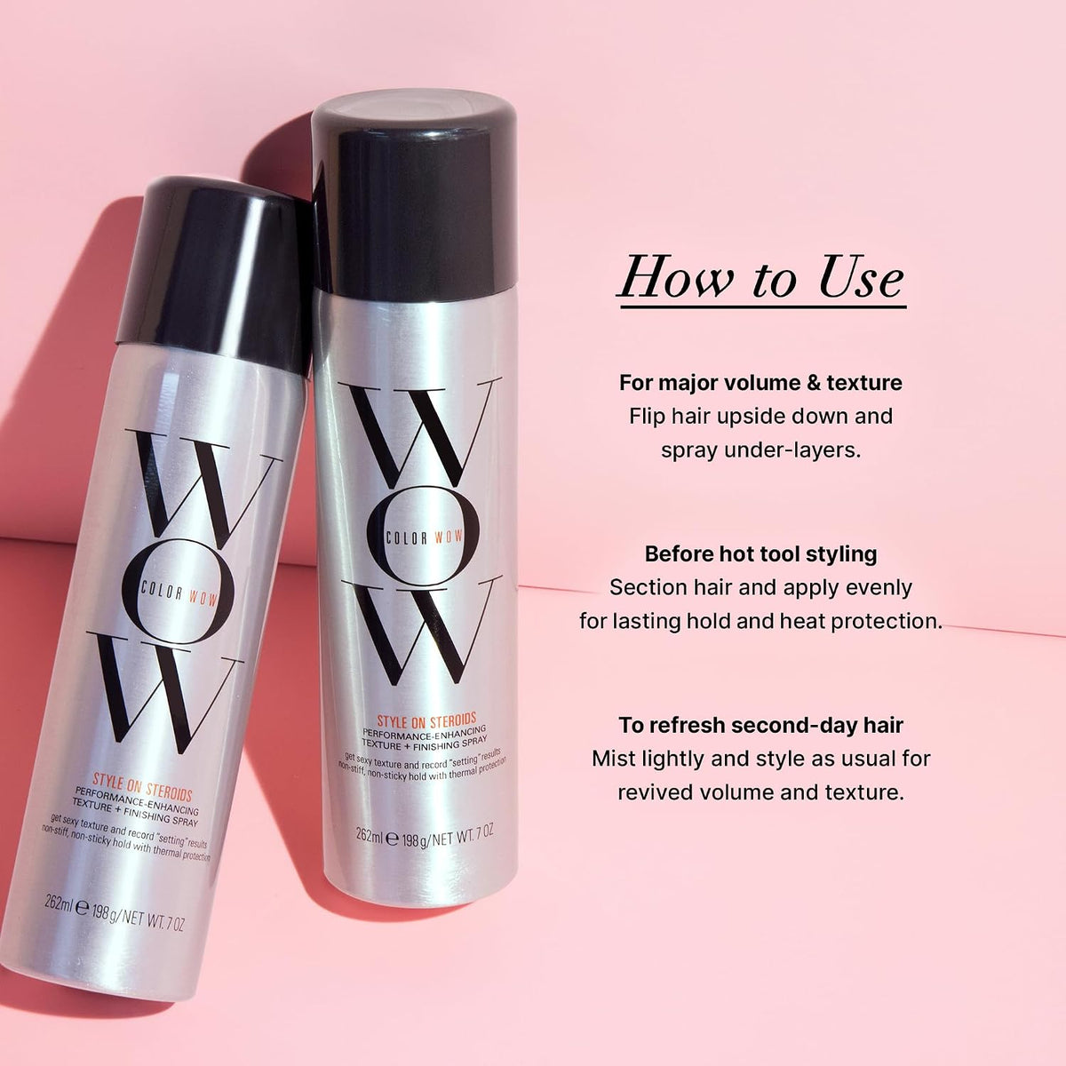 Color Wow Style on Steroids Texture Spray for Long-Lasting Volume, 250ml