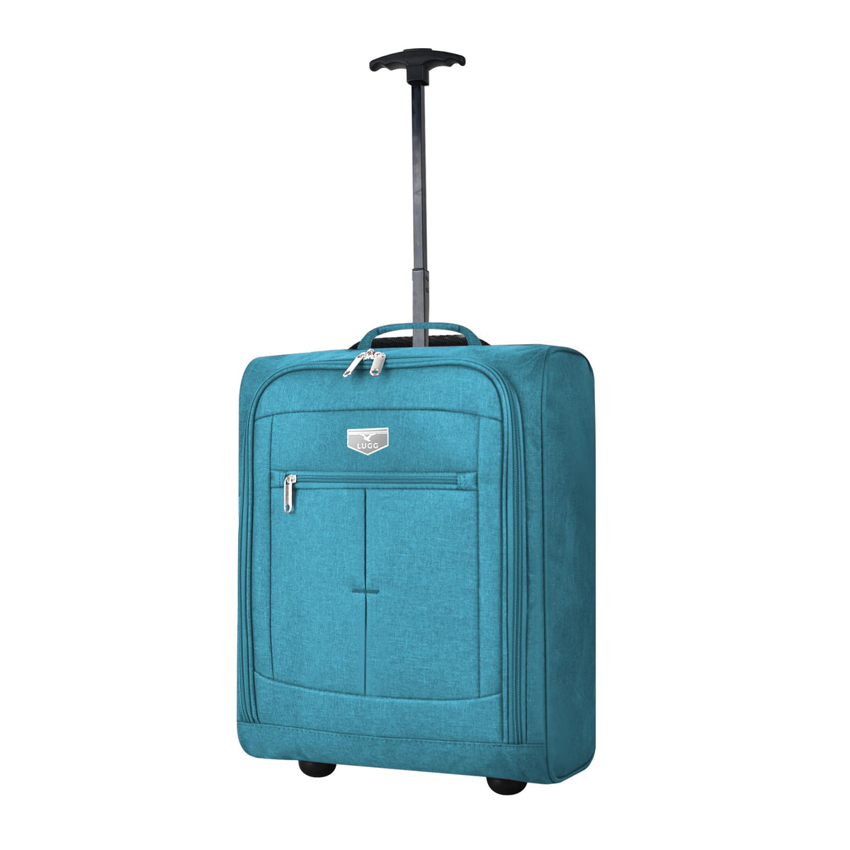LUGG Lightweight Cabin Luggage, 600D Polyester, Solid Wheels, 45x36x20cm