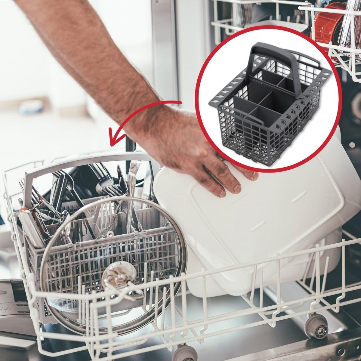 Onapplianceparts Compatible with Ariston C00079023 Creda Hotpoint Indesit Dishwasher Universal Cutlery Basket