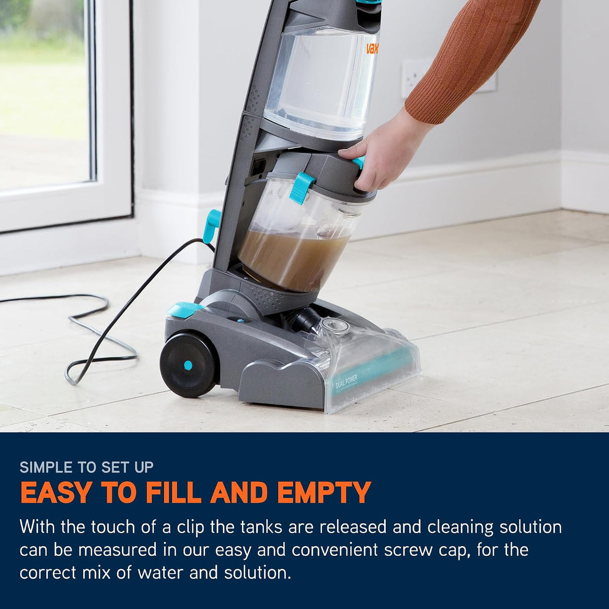 Vax Dual Power Pet Advance Upright Carpet & Upholstery Cleaner ECR2V1P
