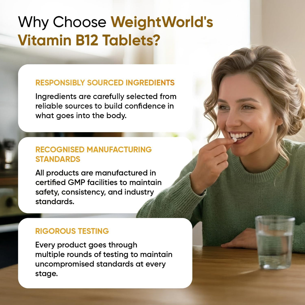 Vitamin B12 Tablets - 450 Tablets (1+ Year Supply) - 1000mcg