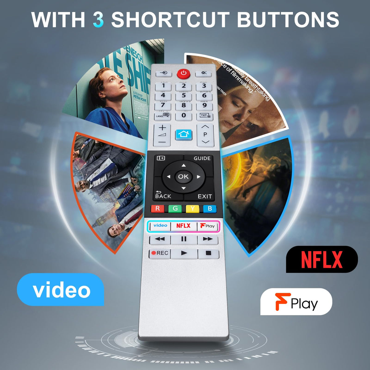 Universal-for-Samsung-Smart-TV-Remote, for Samsung Curved Qled Frame 4K TV