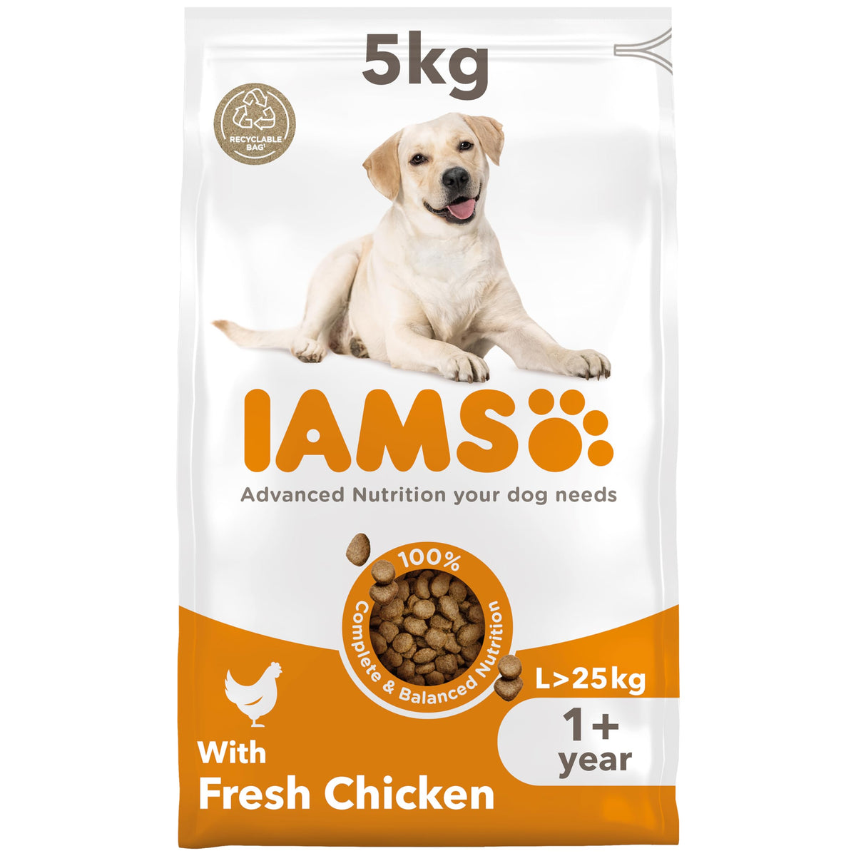 IAMS Adult Large Complete Dry Dog Food Lamb 12kg - With DentalCare System