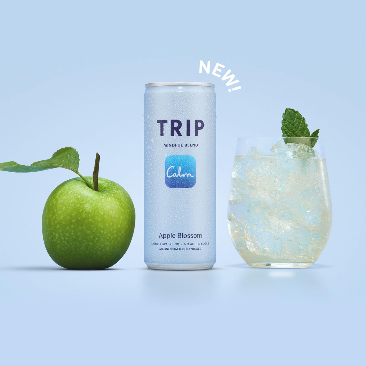TRIP Cucumber Mint Sparkling drink with 120MG calming Magnesium + Lion’s Mane + Chamomile + Lemon Balm. Low Calorie and Vegan (Pack of 12 x 250ml) - Packaging Might Vary