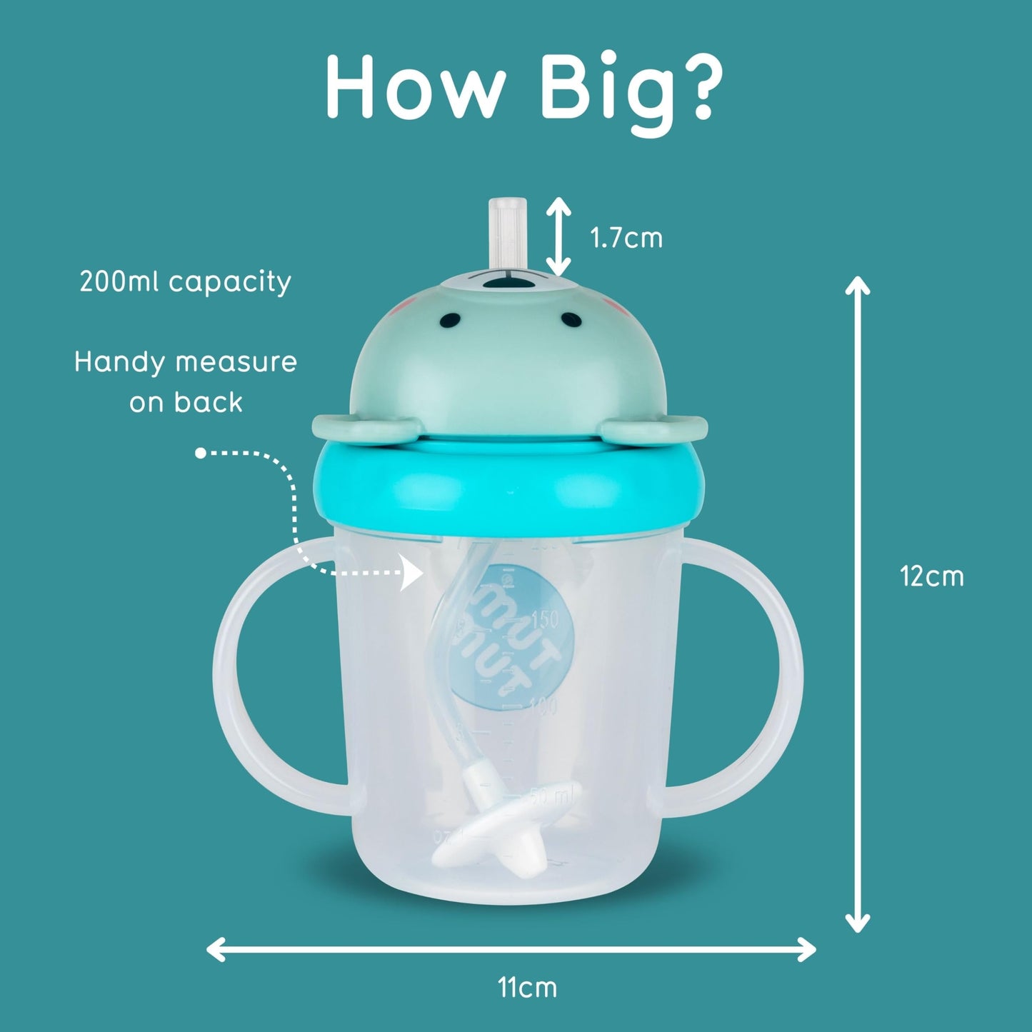 TUM TUM Tippy Up Free Flow Sippy Cup (No Valve), Sippy Cup for Toddlers, 200ml, BPA Free (Betsy Bear S3)