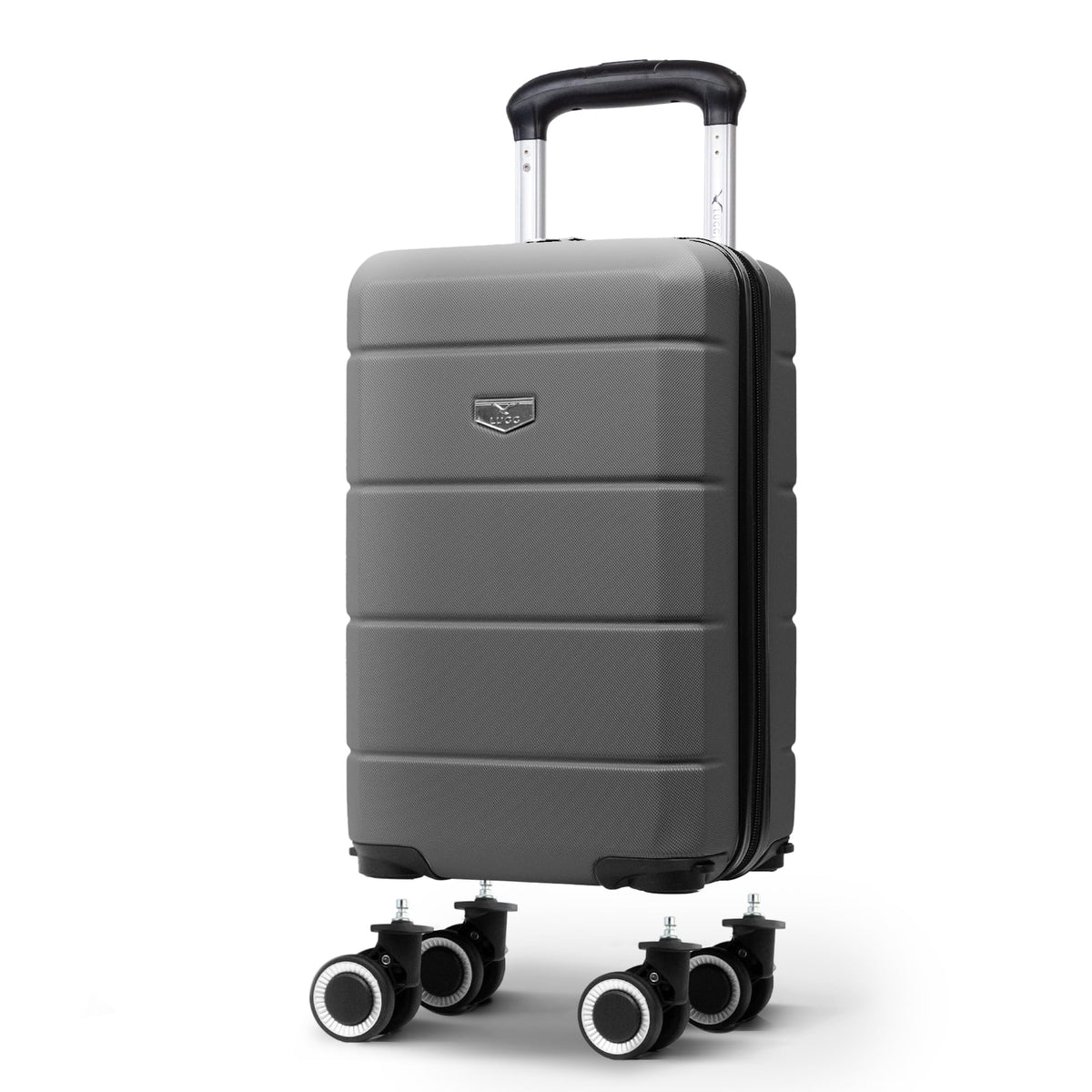 LUGG Jetset 40cm Suitcase 40x30x20cm, Ryanair Compatible Underseat Size, Hard Shell ABS, Spinner with Removable Wheels, Lightweight Travel Luggage, 1 Year Warranty