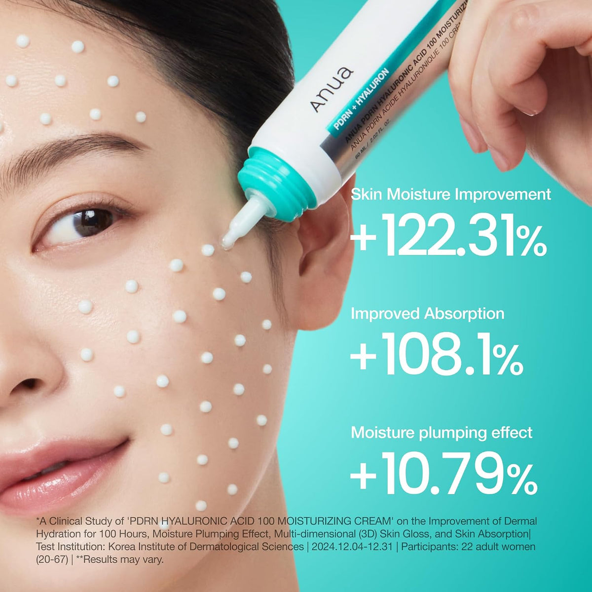 Anua PDRN Hyaluronic Acid 100 Moisturizing Cream, 60ml