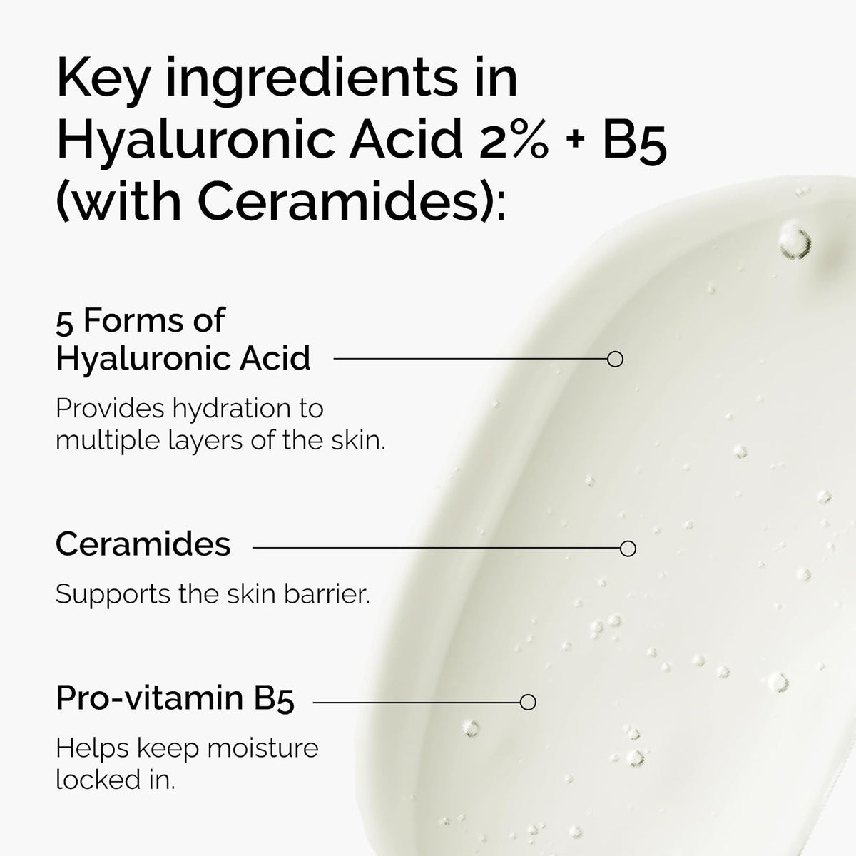 The Ordinary Hyaluronic Acid 2% + B5 (with Ceramides), Multi-Depth Hydration Serum for Plumper, Smoother Skin, 30ml