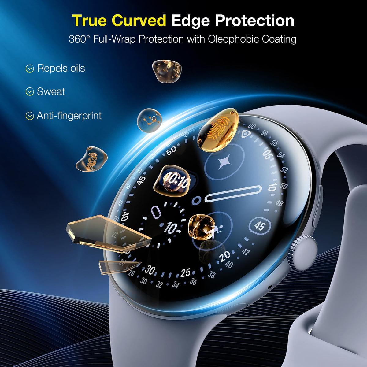 LK 6 Pack for Apple Watch Series 12/11/10 42mm Screen Protector