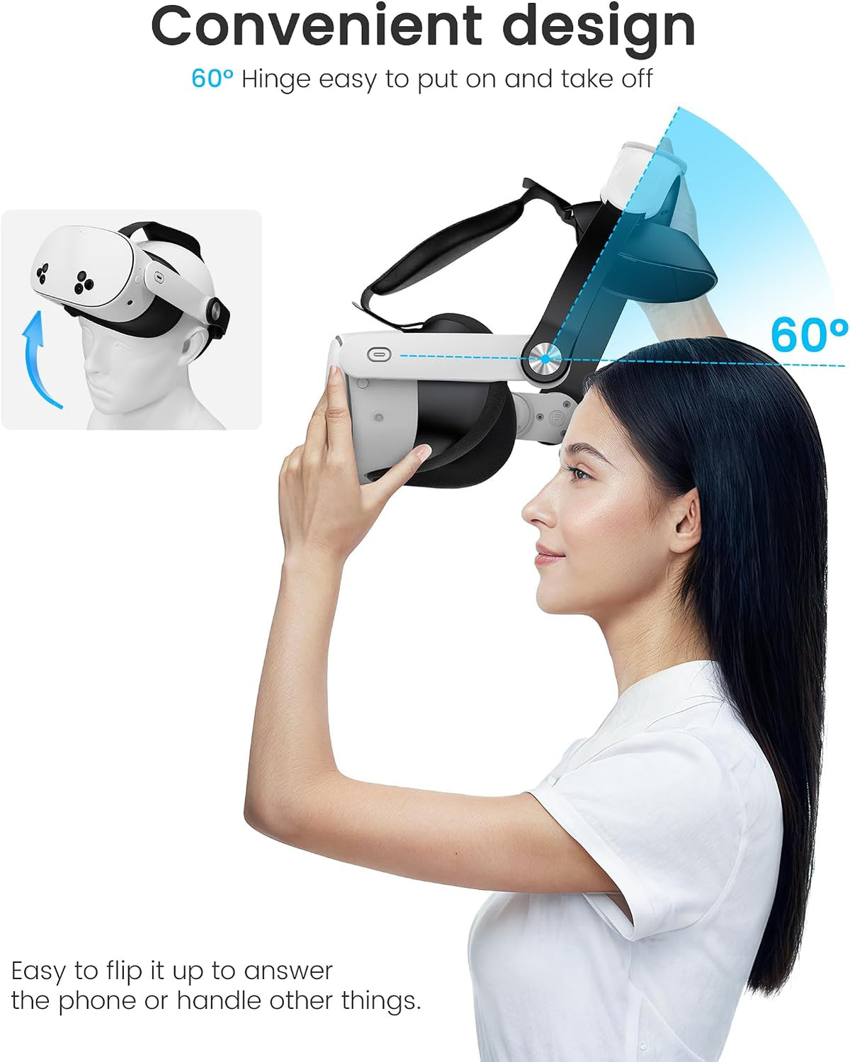 Comfort Head Strap for Meta Quest 3/3S/Meta Quest 2,VR Headset Elite Strap Replacement for Oculus Quest 3/3S/2 Accessories,Stable Elite Strap Pressure-Reduce Headstrap