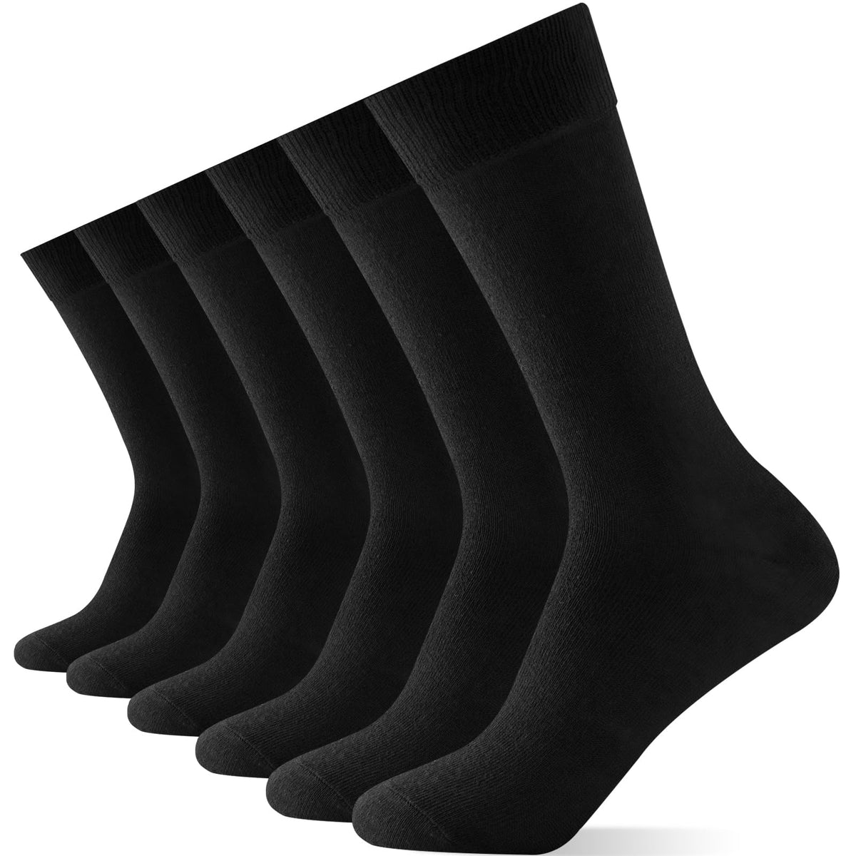Cirorld 6/10 Pairs Mens Black Socks, Breathable Causal Cotton Socks Men
