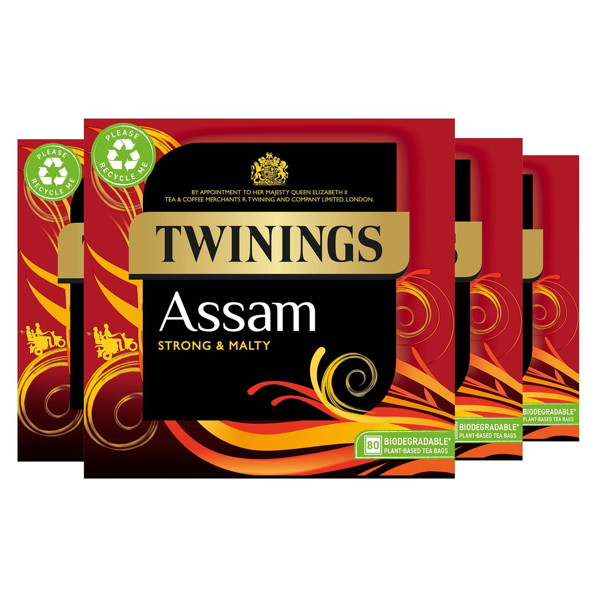 Twinings English Breakfast Tea, 4 x 80 Biodegradable Plant-Based Tea Bags