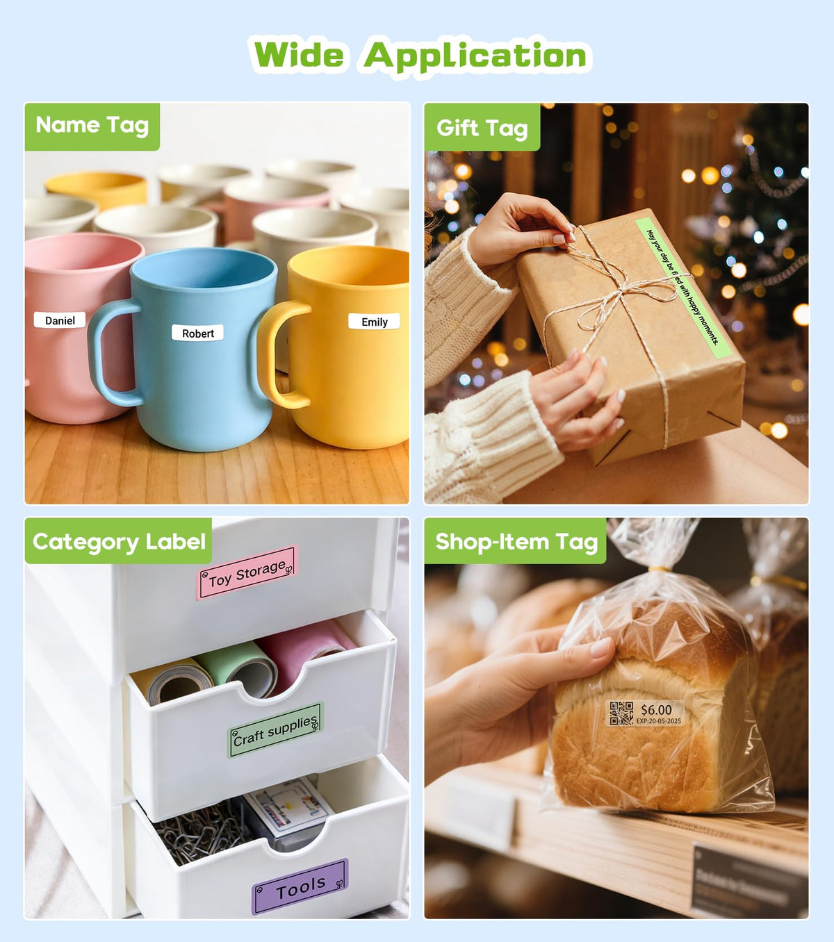 ORGBRO X1 Label Maker Machine with Tape Portable Bluetooth Thermal Printer